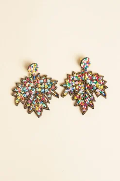 Antoine et Lili Boucles D'oreilles Feuille Sale