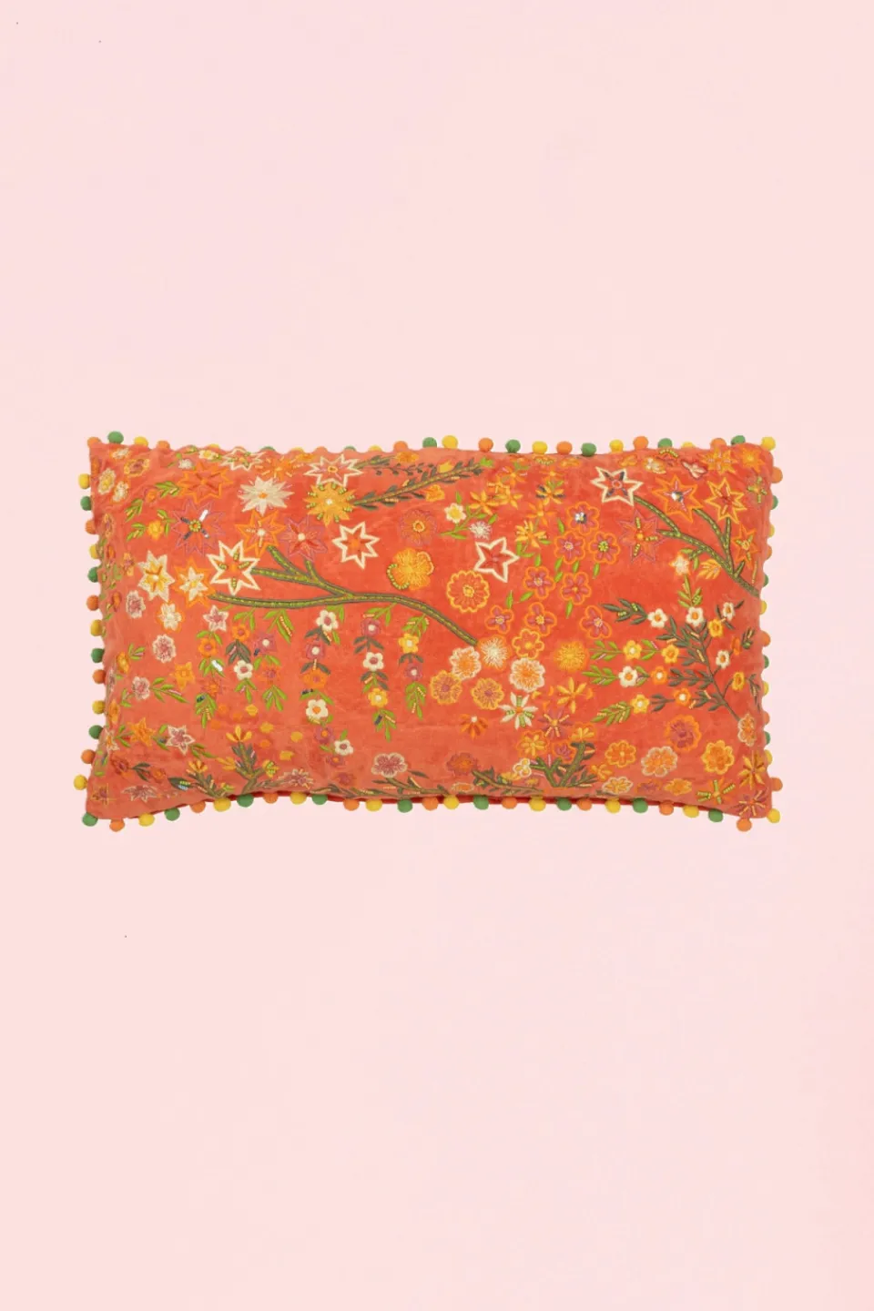 Antoine et Lili Coussin Brodé 65x35cm New