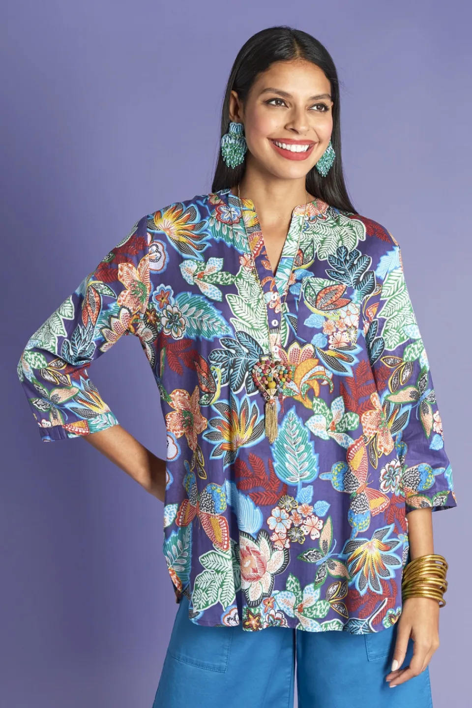 Antoine et Lili Kurta Botanica Voile Coton Outlet