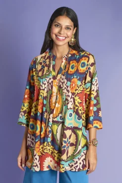 Antoine et Lili Kurta Cobalt Voile Coton Clearance