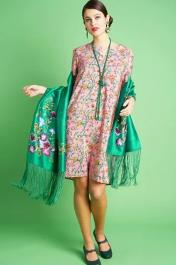 Antoine et Lili Robe En Soie Pourpre Fashion