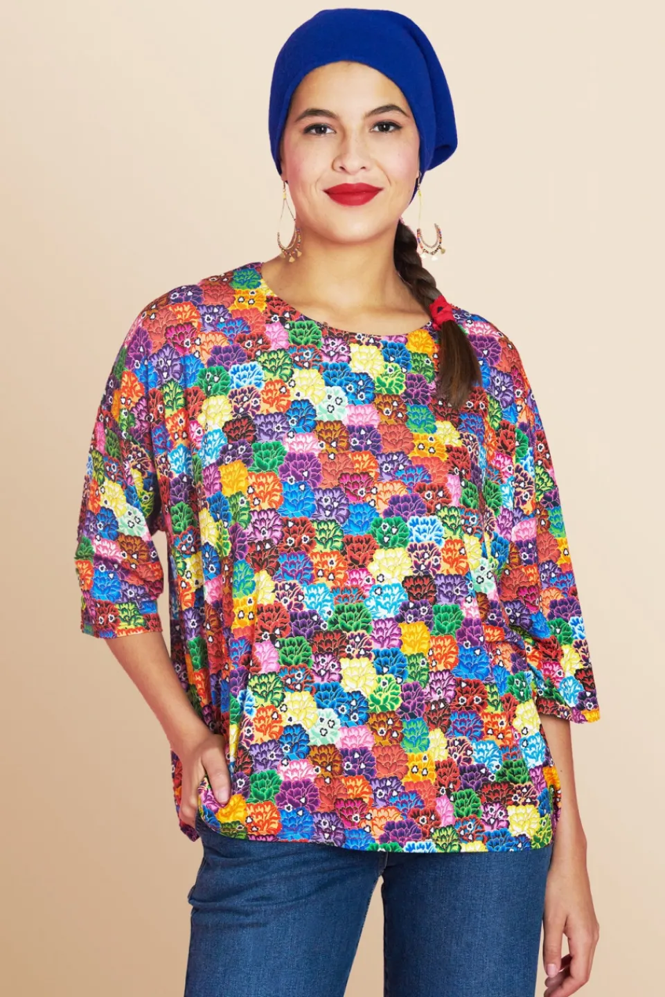 Antoine et Lili T-shirt Large M3/4 Dahlia Fashion
