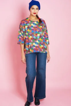 Antoine et Lili T-shirt Large M3/4 Dahlia Fashion