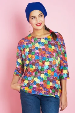Antoine et Lili T-shirt Large M3/4 Dahlia Fashion