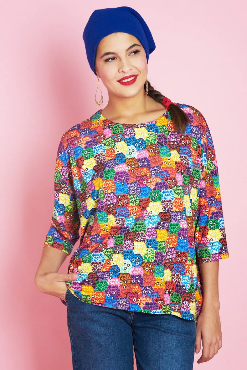 Antoine et Lili T-shirt Large M3/4 Dahlia Fashion