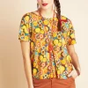 Antoine et Lili T-shirt Large Mc Cobalt Maille Clearance