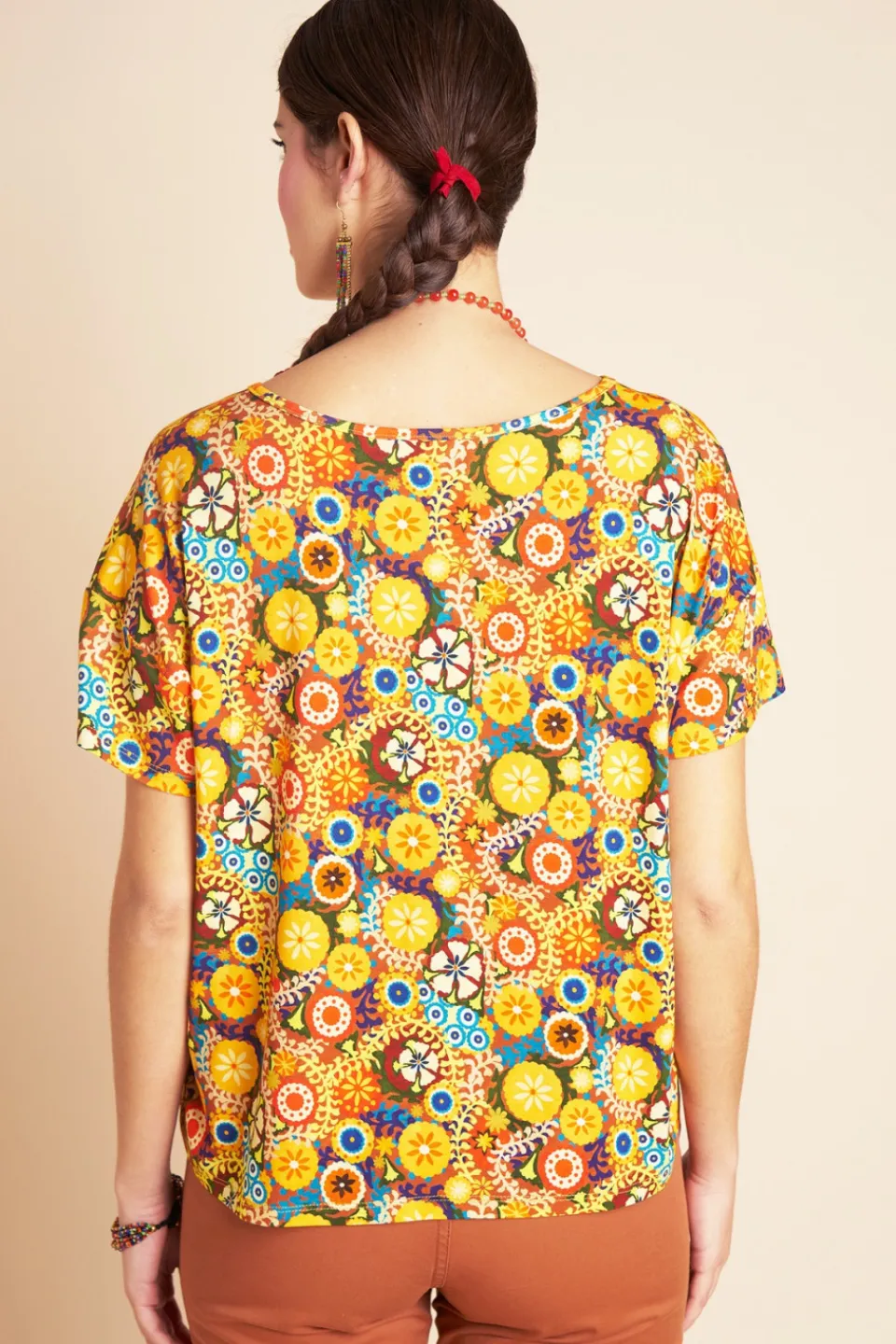 Antoine et Lili T-shirt Large Mc Cobalt Maille Clearance